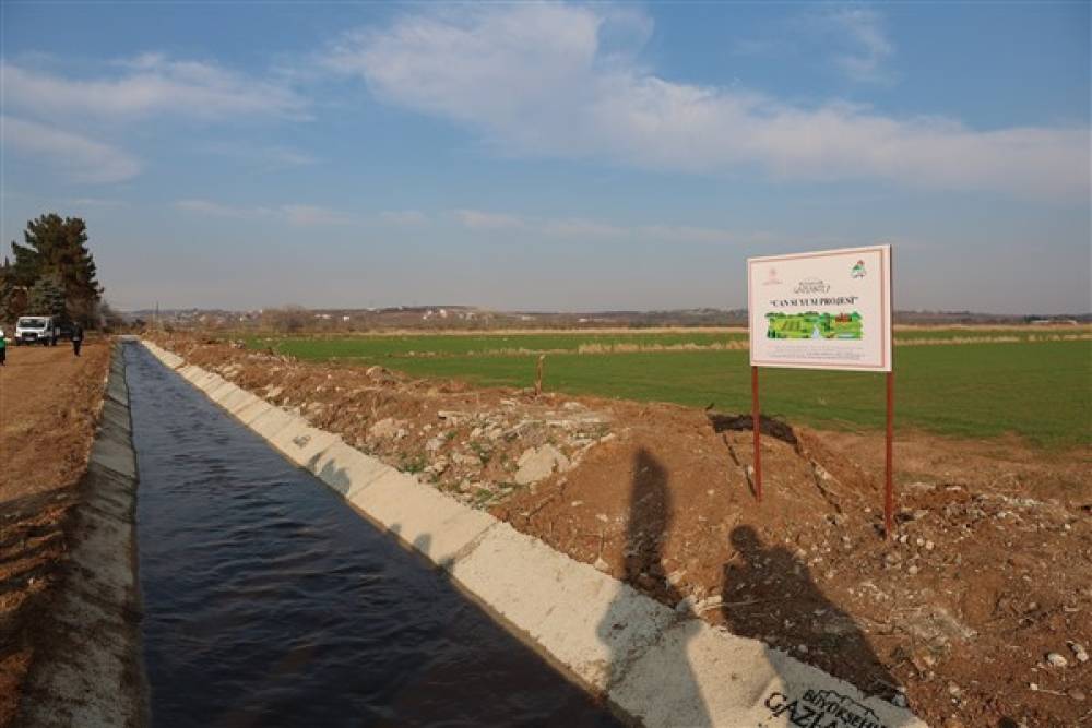 Gaziantep Cansuyum Projesi ile tarımsal araziler su ile buluşuyor