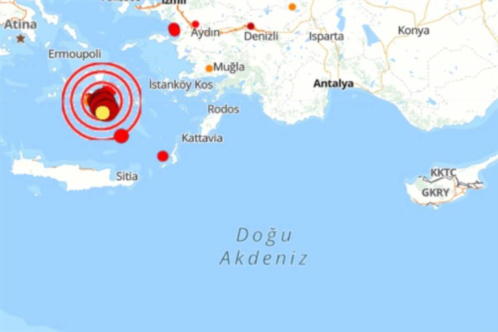 Akdeniz’de deprem