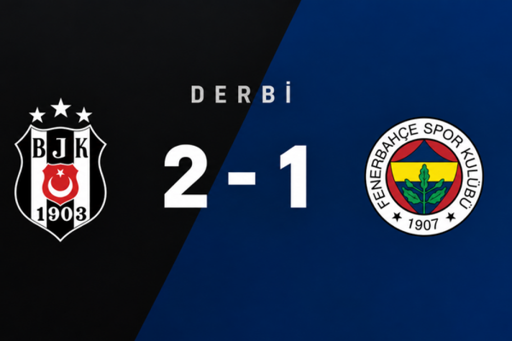 Beşiktaş derbide Fenerbah&ccedil;e&rsquo;yi 2-1 mağlup etti