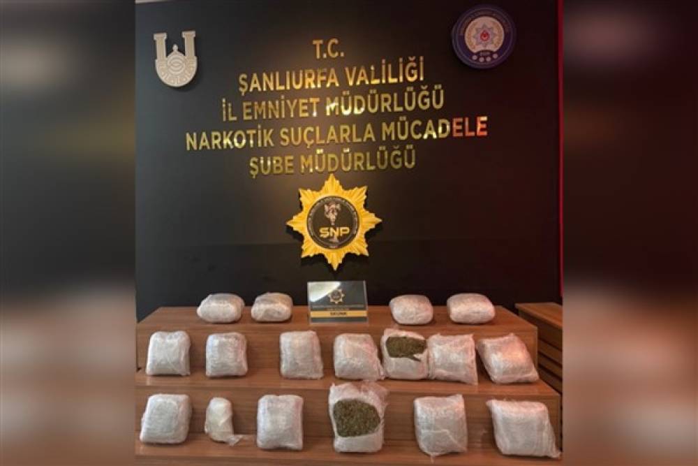 Şanlıurfa'da 18 kilo skunk ele geçirildi