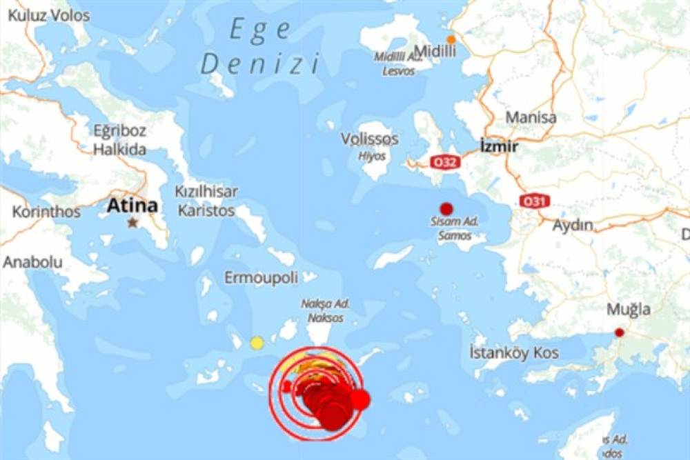 Ege Denizi'nde 4.5 büyüklüğünde deprem