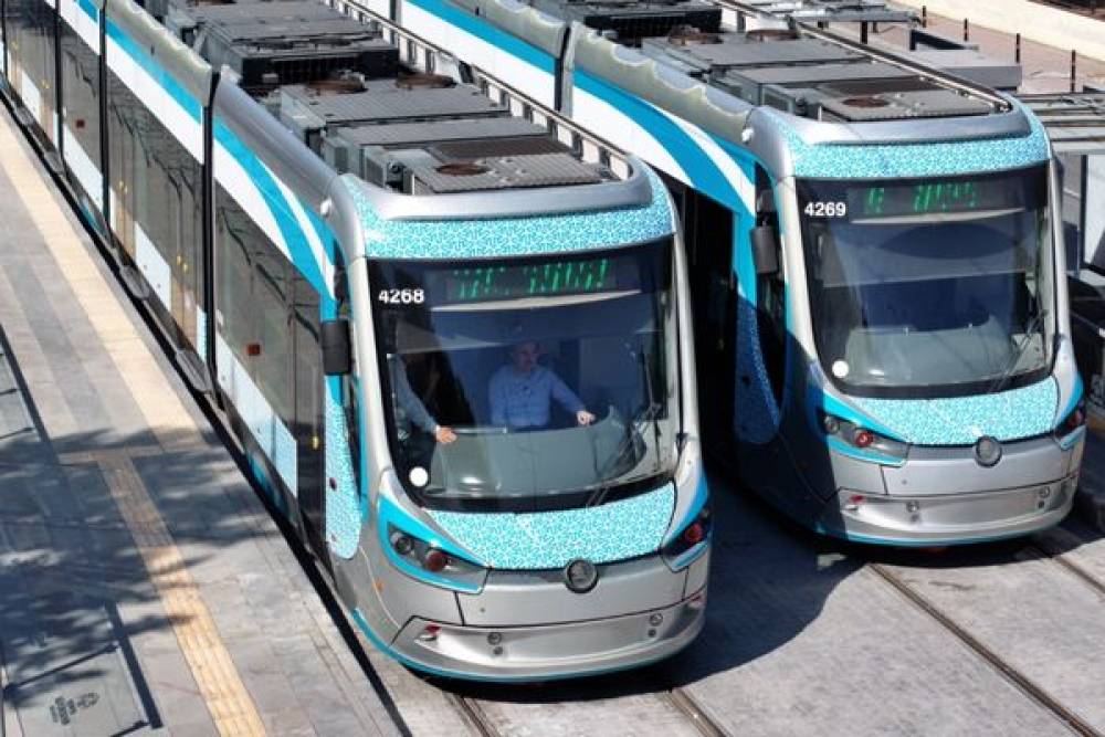 Konya&rsquo;da Adliye-Şehir Hastanesi tramvay hattında test s&uuml;r&uuml;ş&uuml;