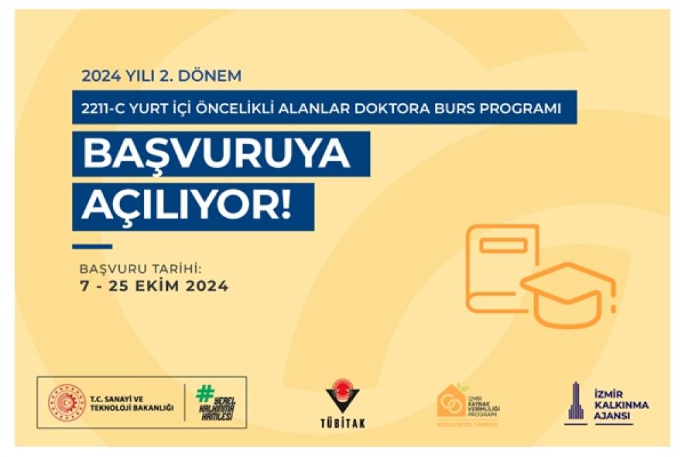 TÜBİTAK 2211-C Yurt İçi Öncelikli Alanlar Doktora Burs Program başvuruları açılıyor