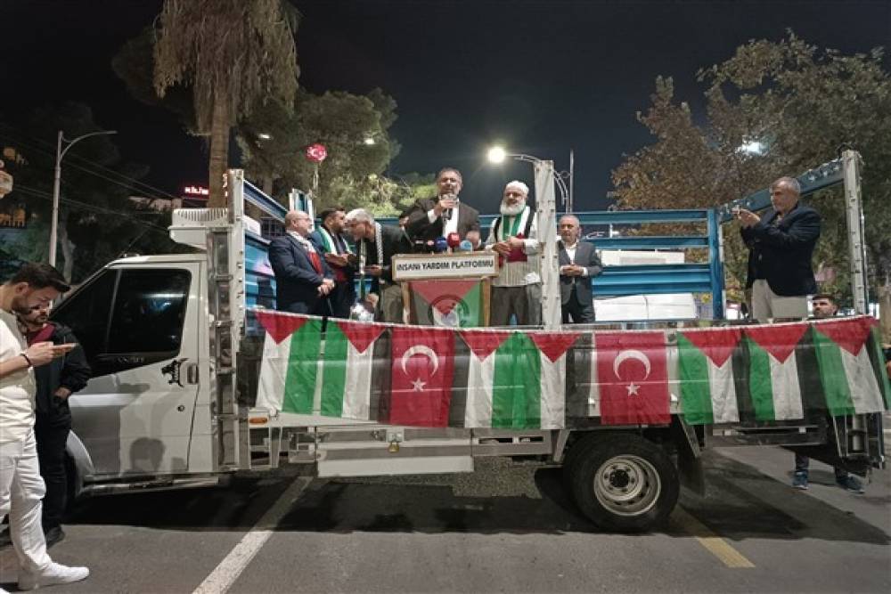 Şanlıurfa&rsquo;da Gazze i&ccedil;in y&uuml;r&uuml;y&uuml;ş d&uuml;zenlendi