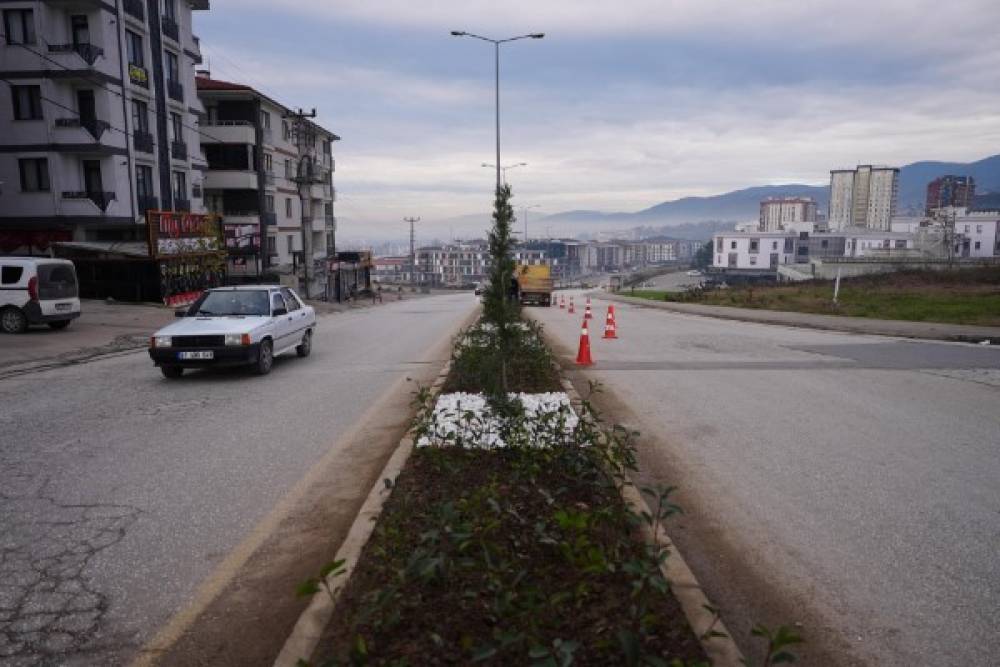 Düzce Belediyesi’nden üniversite yolunda düzenleme 