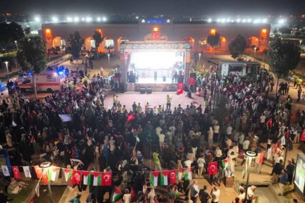Şanlıurfa&rsquo;da Filistin konvoyuna destek