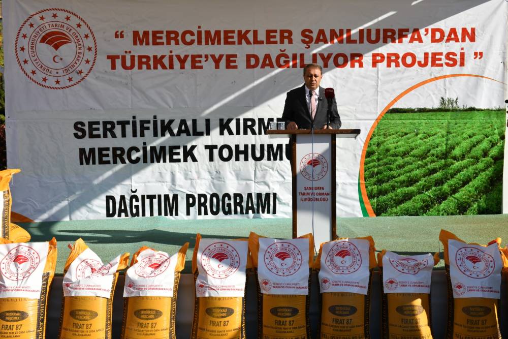 Vali Şıldak, Mercimek Tohumu Dağıtım Programı'na katıldı