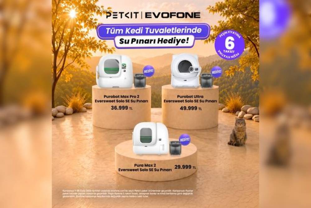 Kedi dostu eve akıllı dokunuş: EVOFONE'da Petkit eyl&uuml;l kampanyaları başladı