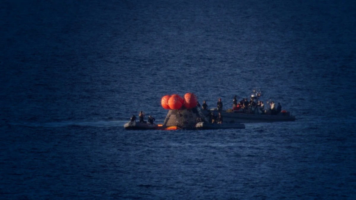 Ay yolculuğu sona erdi: Orion m&uuml;rettebatı d&uuml;nyaya d&ouml;nd&uuml;