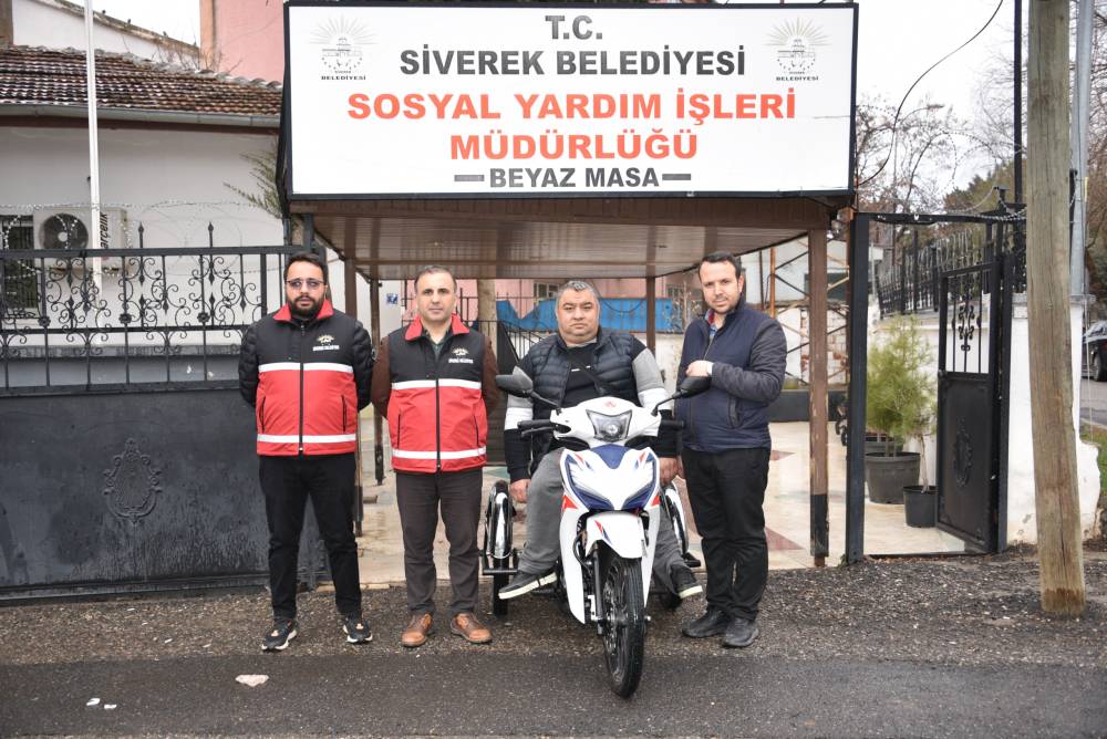 Siverek Belediyesinden engellilere motosiklet desteği