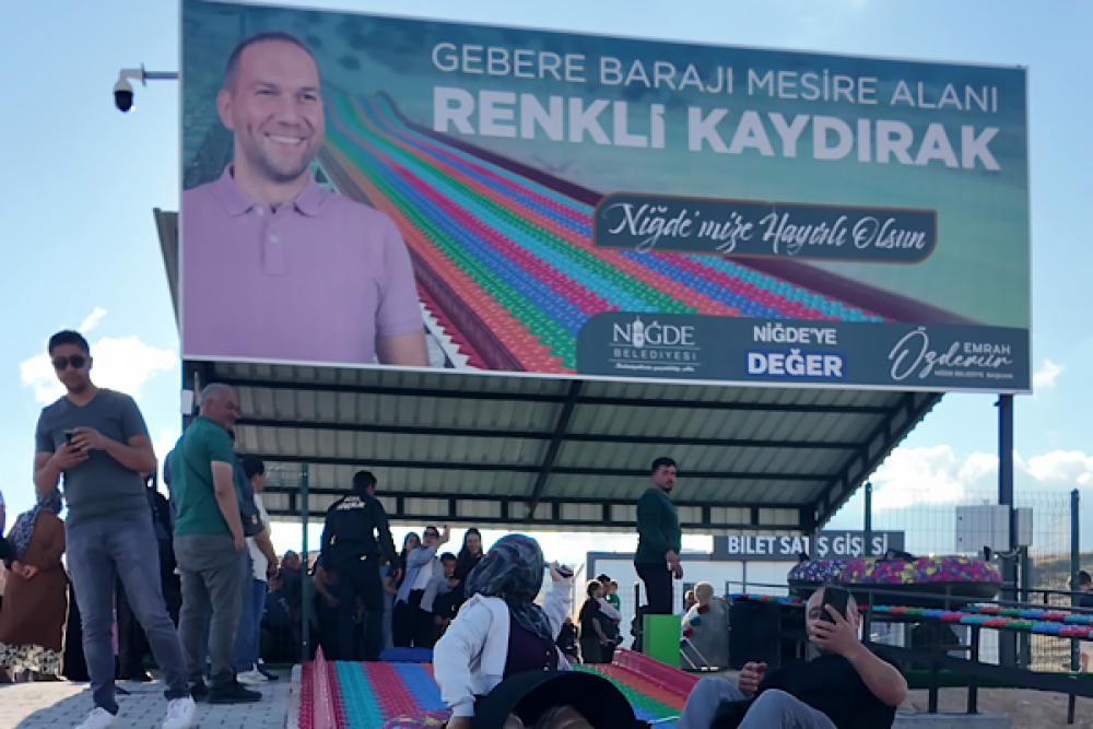  Niğde&rsquo;de 280 metrelik kaydırak 24 g&uuml;nde 33 bin kişiyi ağırladı
