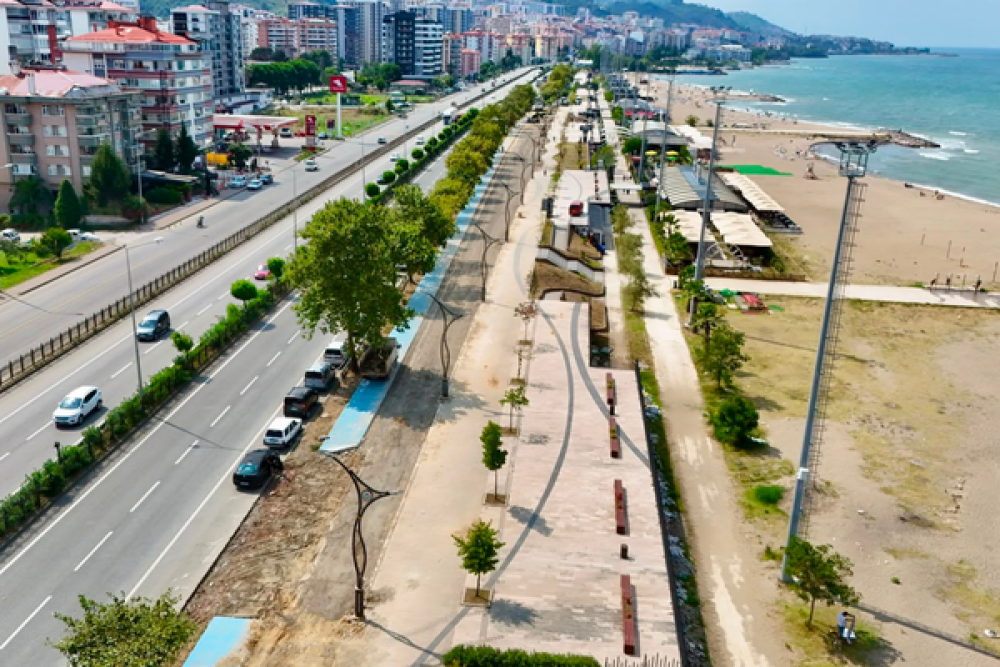 Giresun Belediyesi plajlar b&ouml;lgesinde otopark &ccedil;alışması başlattı