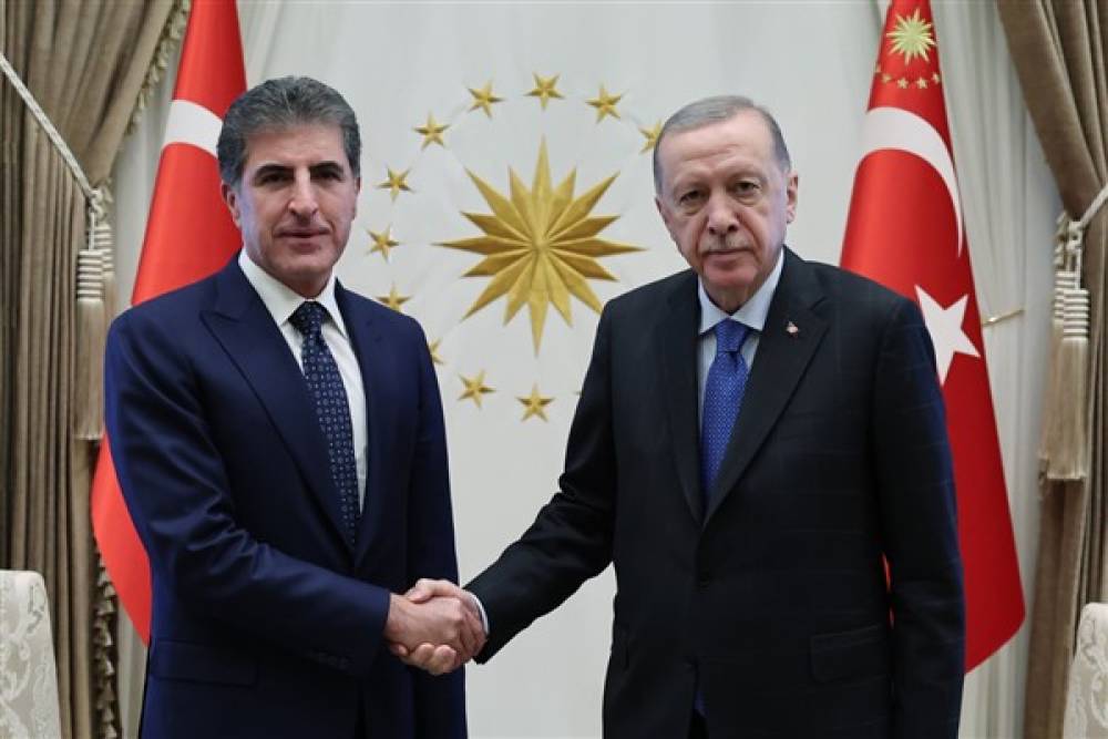 Cumhurbaşkanı Erdoğan, IKBY Başkanı Barzani'yi kabul etti