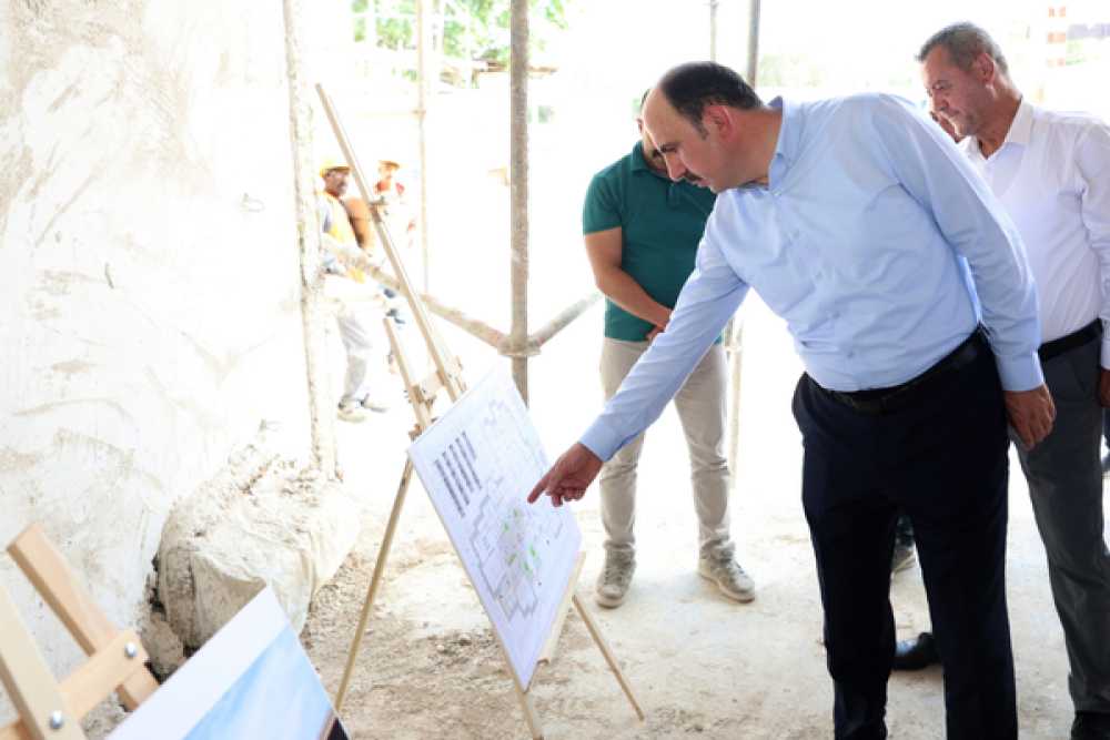 Başkan Altay, Mevlevi Dergahı inşaatında incelemelerde bulundu