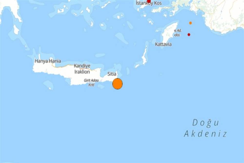 Akdeniz'de deprem