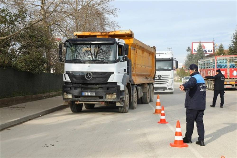 Ordu'da ağır tonajlı araçlara yönelik denetim yapıldı