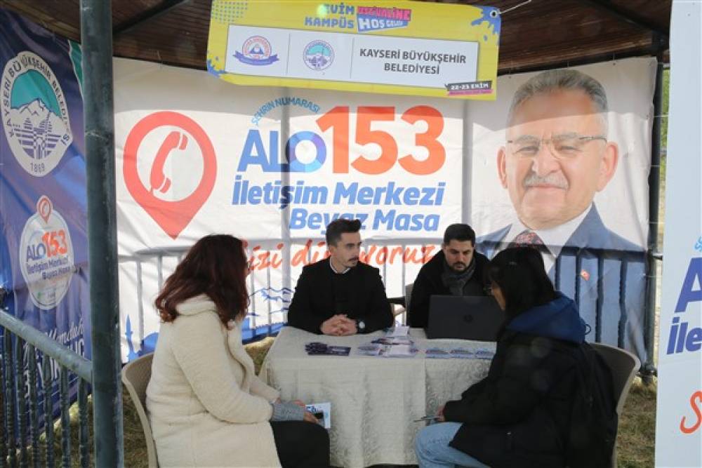 Kayseri Alo 153 İletişim Merkezi ve Beyaz Masa Birimi, öğrencilere tanıtım hizmeti verdi