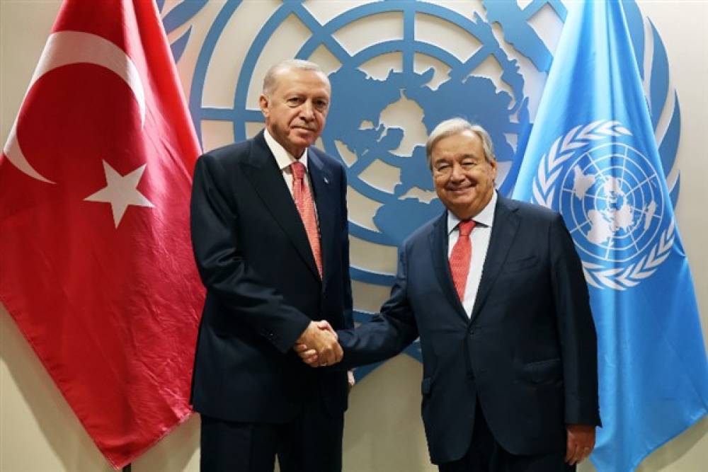 Cumhurbaşkan Erdoğan, BM Genel Sekreteri Guterres ile bir araya geldi