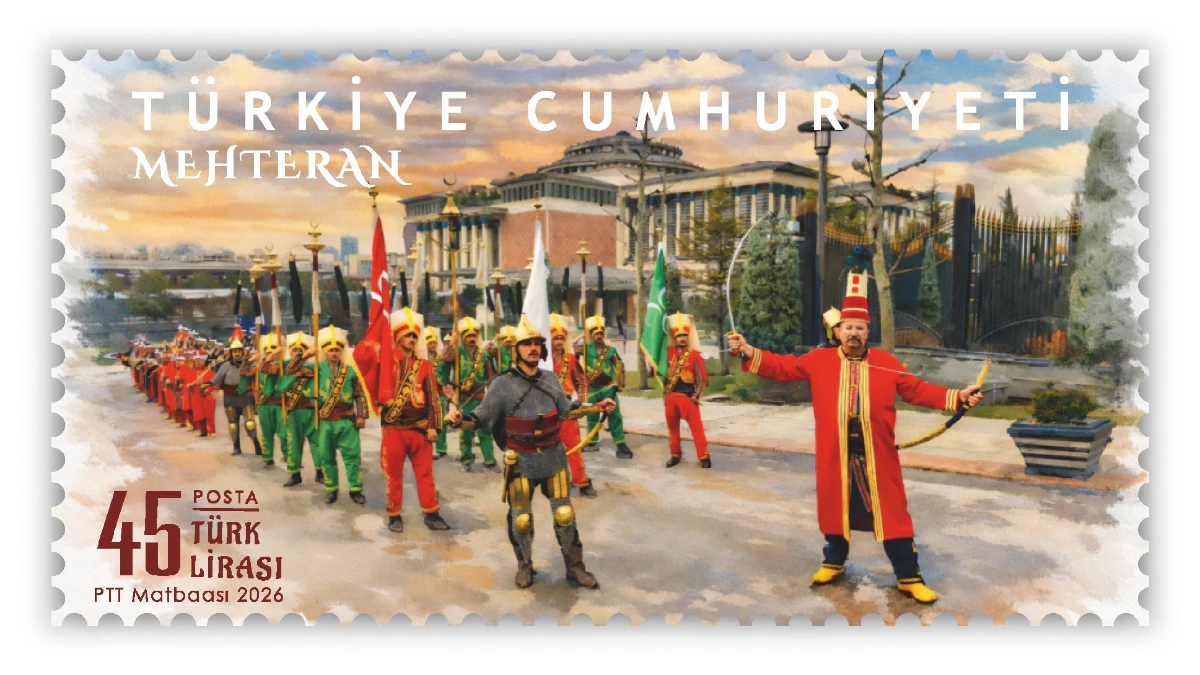 PTT'den Mehteran temalı pul ve ilk g&uuml;n zarfı