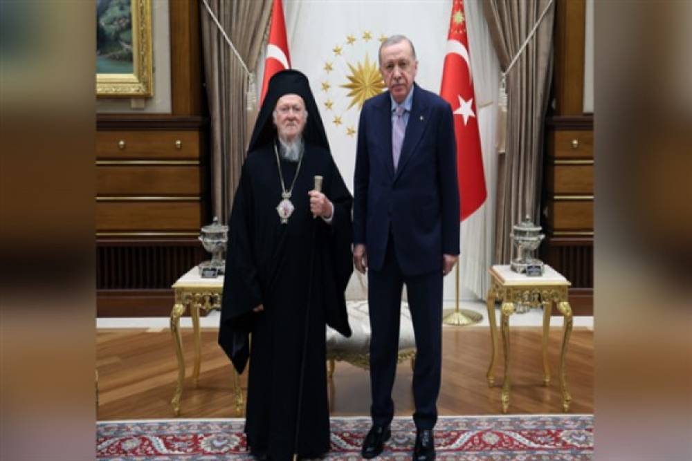 Cumhurbaşkanı Erdoğan, Fener Rum Patriği Bartholomeos’u kabul etti