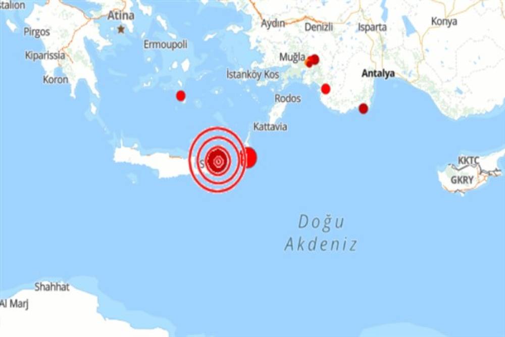 Akdeniz'de deprem