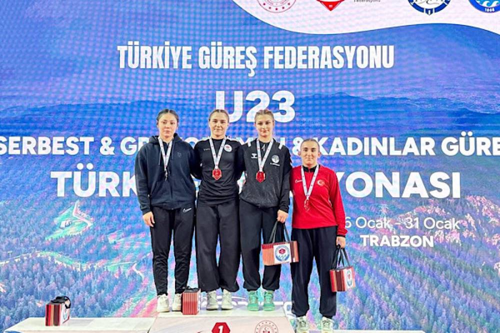 Trabzon&rsquo;da sporcular U23 T&uuml;rkiye G&uuml;reş Şampiyonası'nda derece elde etti
